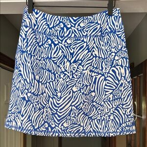Lilly Pulitzer Athletic Active Golf Luxletic Skort Size S Blue White Print